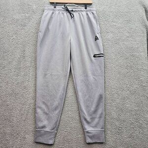 Reebok Mens Gray Joggers sdize large Zipper Pocket Elastic Waistband
